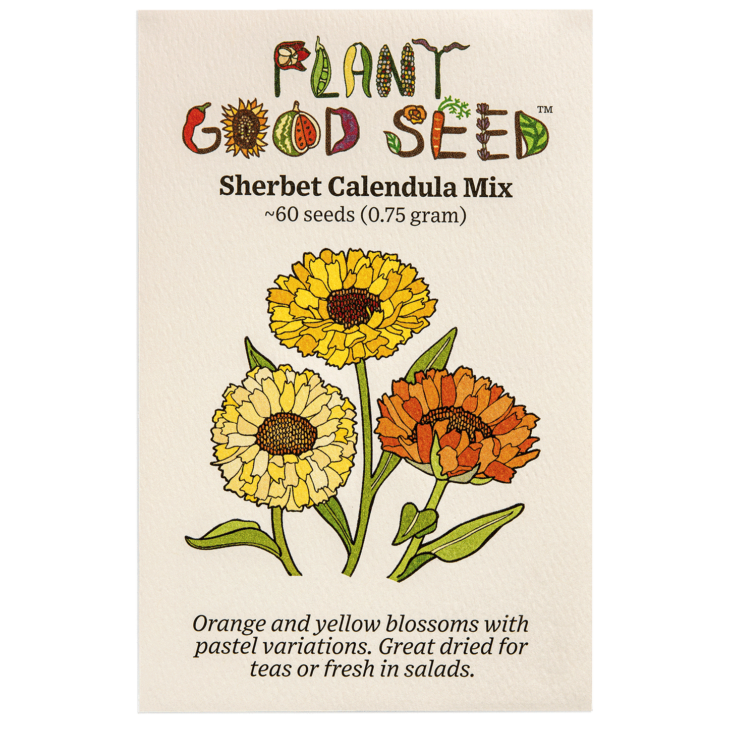 sherbet calendula flower